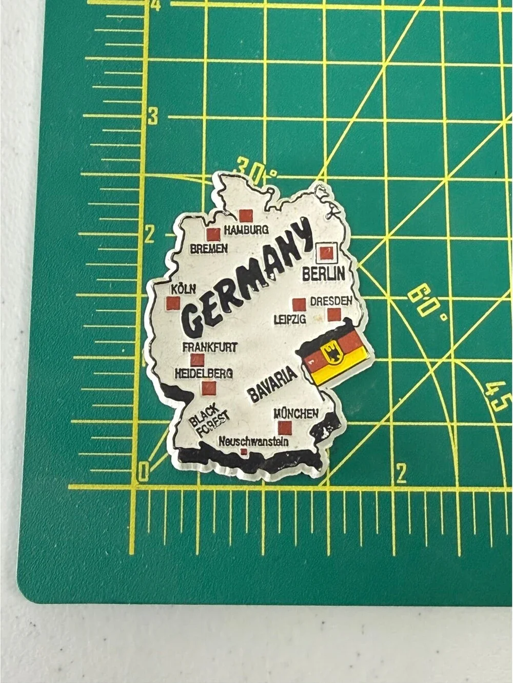 3 pc Magnet Lot Germany Map - Belgium Map - Paris Eiffel Tower - Europe Travel